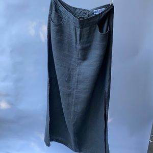 Ann Taylor loft jeans size 8 vintage 100% linen long skirt